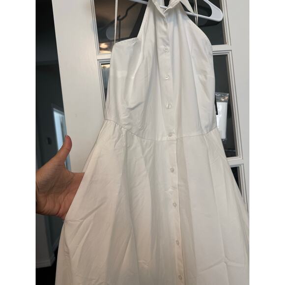 Boston Proper Maxi Length Belted Poplin Shirt Dress white size 4 NWT - Picture 11 of 14